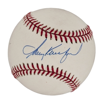 Sandy Koufax Single-Signed OML Selig Baseball (Online Authentics)